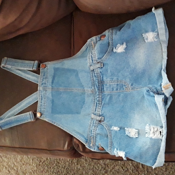 Denim Boulevard overalls denim shorts - Picture 1 of 7